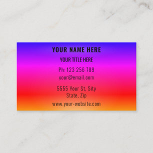 Visita Tarjeta de presentación colorida personalizada par