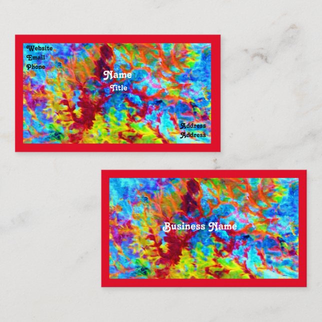 Visita Tarjeta de presentación colorida y salvaje (Anverso / Reverso)