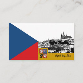 Visita Tarjeta de presentación con bandera checa, moderna