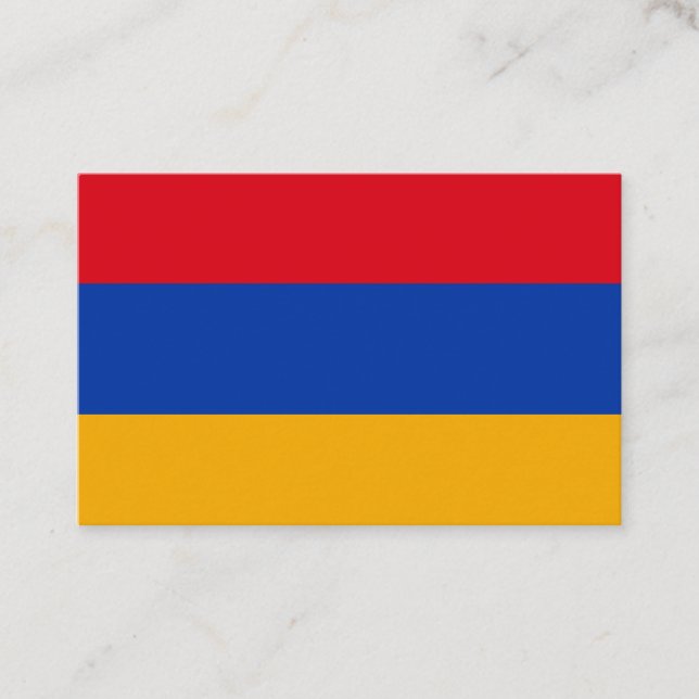 Visita Tarjeta de presentación con bandera de Armenia (Anverso)