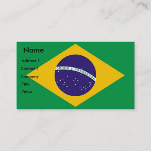 Visita Tarjeta de presentación con bandera de Brasil