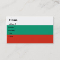 Tarjeta de presentación con bandera de Bulgaria