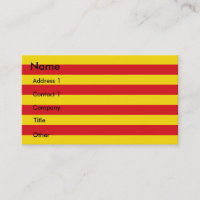 Tarjeta de presentación con bandera de Cataluña