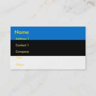 Visita Tarjeta de presentación con bandera de Estonia