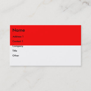 Visita Tarjeta de presentación con bandera de Indonesia