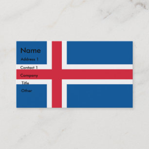 Visita Tarjeta de presentación con bandera de Islandia