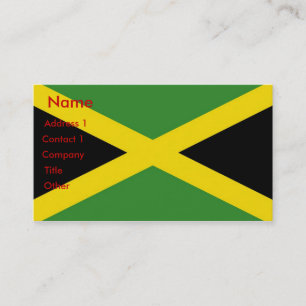Visita Tarjeta de presentación con bandera de Jamaica
