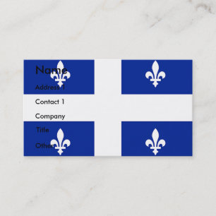 Visita Tarjeta de presentación con bandera de Quebec, Can