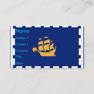 Visita Tarjeta de Presentación con Bandera de Quebec City