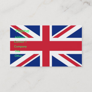 Visita Tarjeta de presentación con bandera del Reino Unid