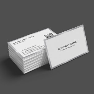 Visita Tarjeta de presentación con borde de plata moderno