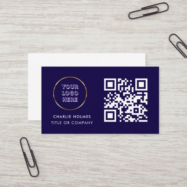 Visita Tarjeta de presentación con código QR  (Anverso/Reverso In Situ)