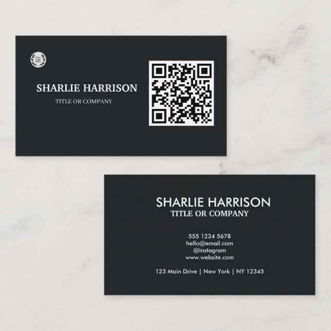 Visita Tarjeta de Presentación con Código QR (Anverso / Reverso)