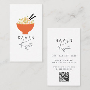 Visita Tarjeta de presentación con código QR blanco de re