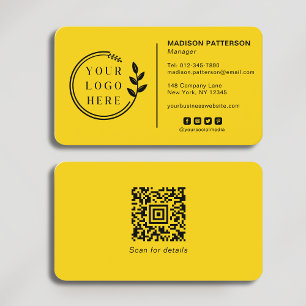 Visita Tarjeta de presentación con código QR corporativo 