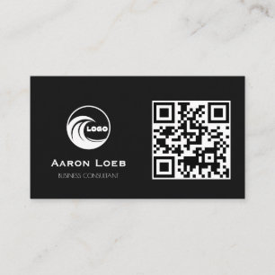 Visita Tarjeta de presentación con código QR de diseño mo
