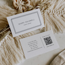 Tarjeta de presentación con código QR de doble mar