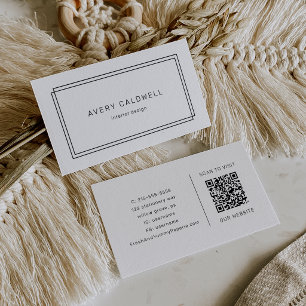 Visita Tarjeta de presentación con código QR de doble mar