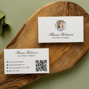Visita Tarjeta de presentación con código QR de foto mini