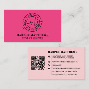 Visita Tarjeta de presentación con código QR de logotipo 