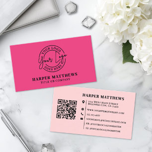 Visita Tarjeta de presentación con código QR de logotipo