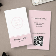 Tarjeta de Presentación con Código QR de Logotipo 