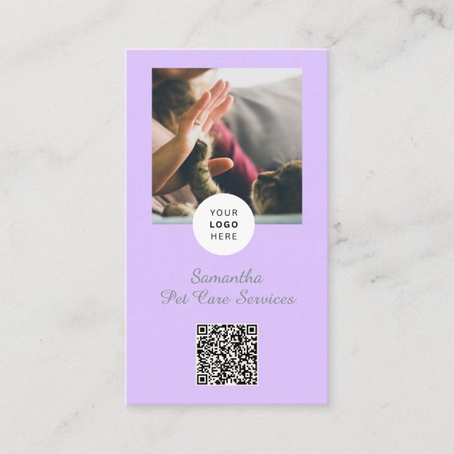 Visita Tarjeta de Presentación con Código QR de Servicio  (Anverso)