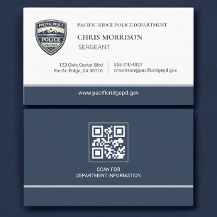 Visita Tarjeta de presentación con código QR del sargento