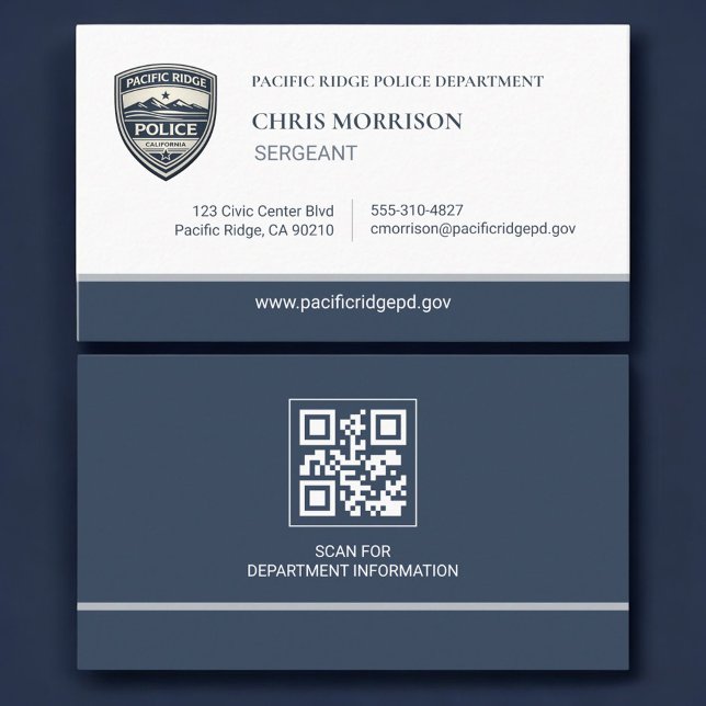 Visita Tarjeta de presentación con código QR del sargento (Subido por el creador)