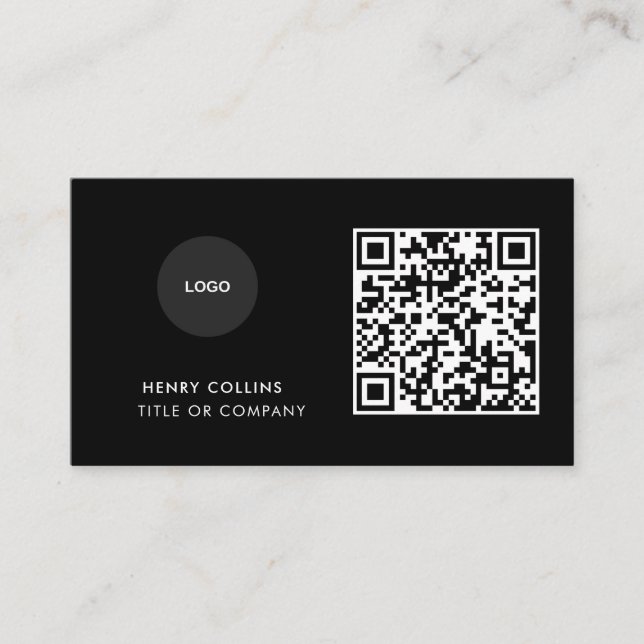 Visita Tarjeta de Presentación con Código QR | Diseño Mod (Anverso)