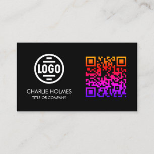 Visita Tarjeta de Presentación con Código QR   Diseño Mod