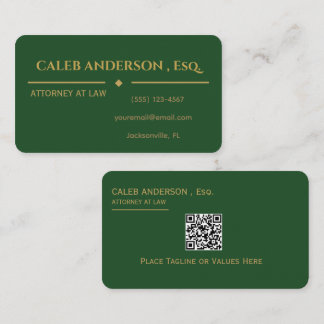 Visita Tarjeta de presentación con código QR elegante en