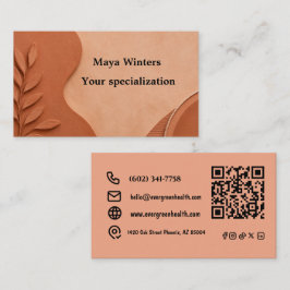 Visita Tarjeta de presentación con código QR elegante y m