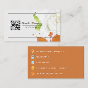 Visita Tarjeta de presentación con código QR floral
