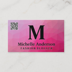 Visita Tarjeta de presentación con código QR Magenta ge