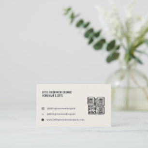 Visita Tarjeta de Presentación con Código QR Minimalis