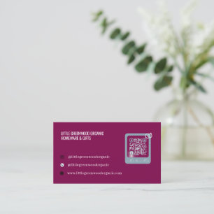 Visita Tarjeta de presentación con código QR Minimalis