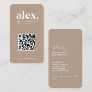 Visita Tarjeta de presentación con código QR moderno