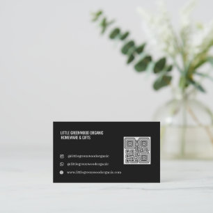 Visita Tarjeta de Presentación con Código QR Moderno Mi