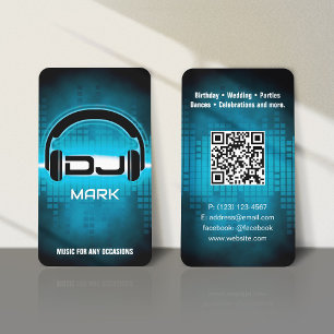 Visita Tarjeta de presentación con código QR para el DJ M