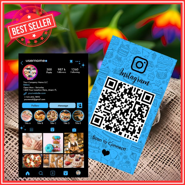 Visita Tarjeta de presentación con código QR para panader (Subido por el creador)