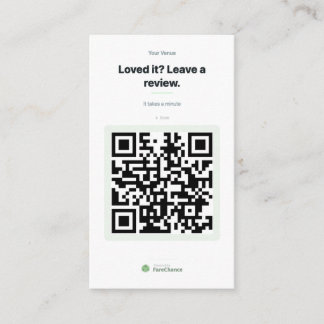 Visita Tarjeta de presentación con código QR para restaur