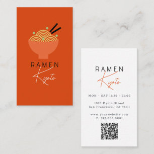 Visita Tarjeta de presentación con código QR rojo para re