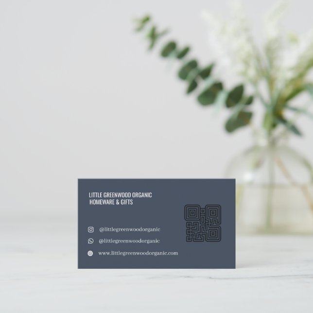 Visita Tarjeta de Presentación con Código QR | Rosa Femen (Anverso de pie)