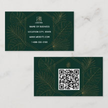 Tarjeta de presentación con código QR Tropical Esm