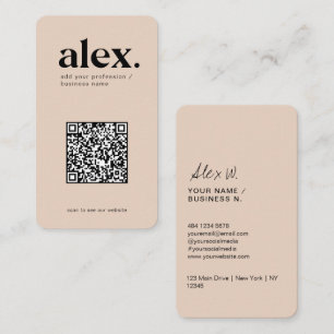 Visita Tarjeta de presentación con código QR y logotipo d