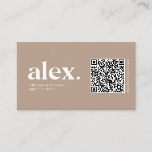 Visita Tarjeta de presentación con código QR y logotipo m