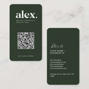 Visita Tarjeta de presentación con código QR y logotipo v