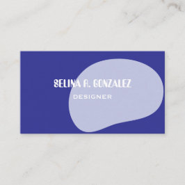 Visita Tarjeta de presentación con diseño de forma azul f