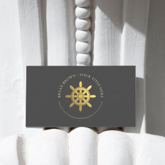 Visita Tarjeta de presentación con el logotipo Gold Ships